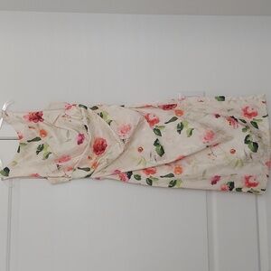 Eliza J Floral Midi Sleevless Ivory Dress